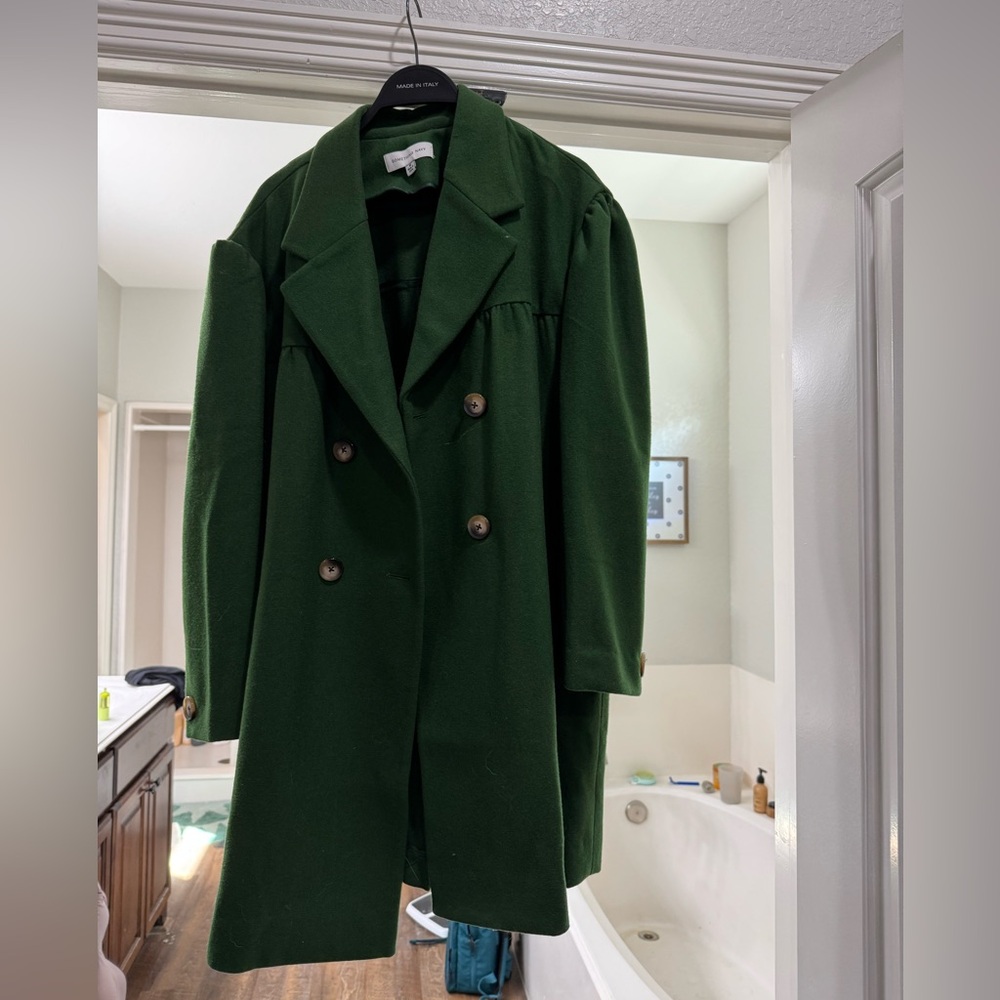 Green something navy coat